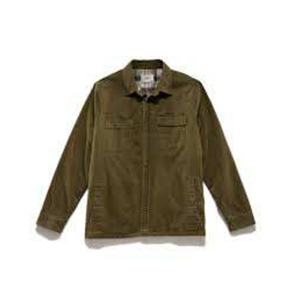 Flag and Anthem Mens Olive Green Military Field Jacket Canvas Utility Coat L